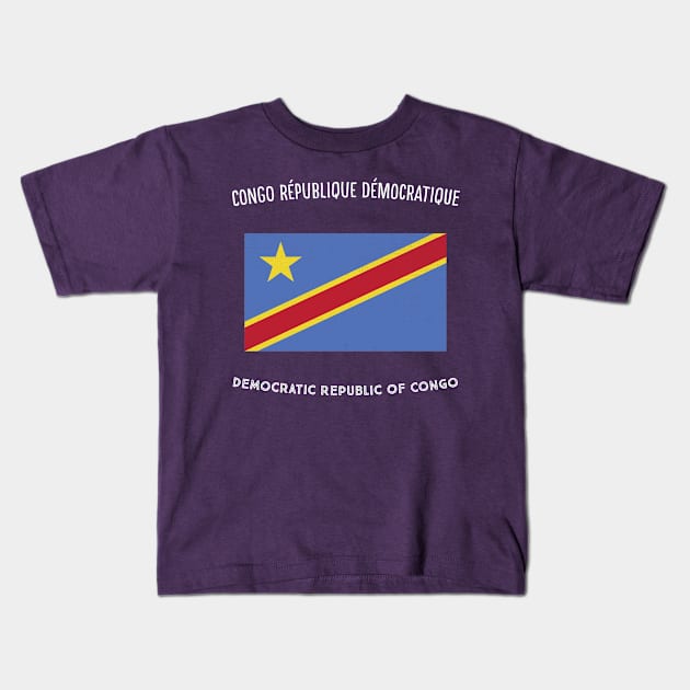 Democratic Republic Of The Congo Flag Kids T-Shirt by phenomad